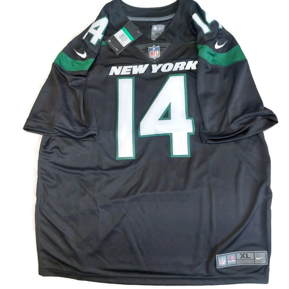 Nike New York Jets Jersey Mens Size XL Sam Darnold #14 On Field Black Green - Picture 1 of 7